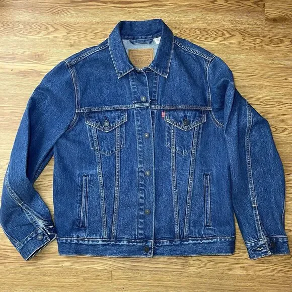 Pink & Silver Fashion Boho-Chic One Of A Kind Levi's Hand Beaded M Denim Jacket - Picture 10 of 16